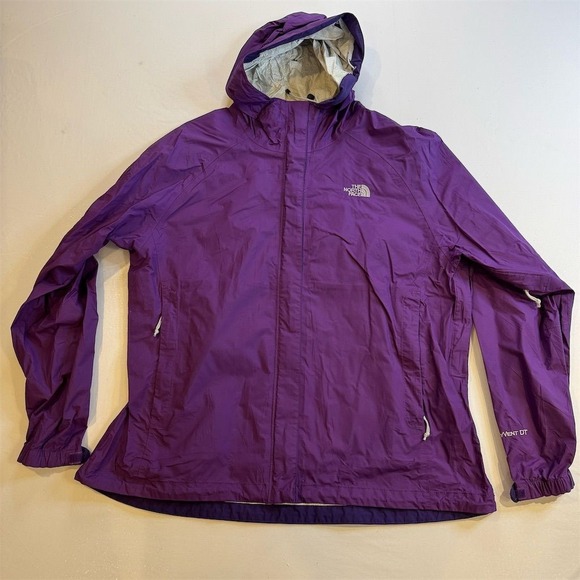 The North Face Women's XL Purple HyVent Rain Jacket Waterproof Casual - Picture 1 of 10